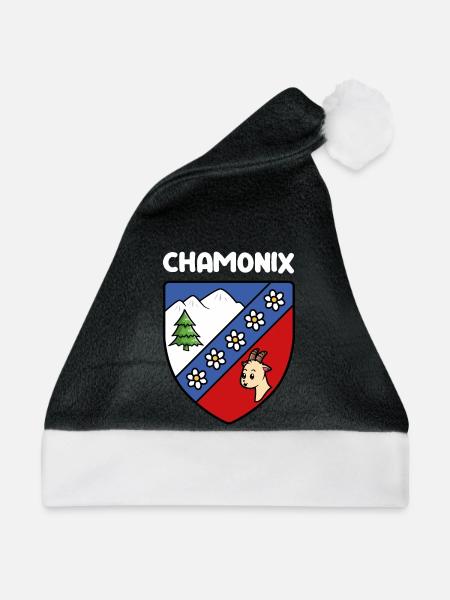 Hinweis Mignon Chamonix Mont Blanc Haute Savoie - Weihnachtsmütze - Schwarz/Weiß - Vorne