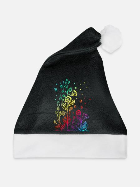 flower - Weihnachtsmütze - Schwarz/Weiß