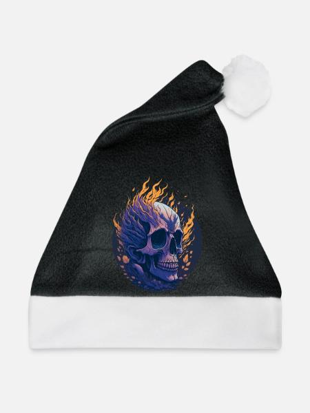 Feuerschädel - Weihnachtsmütze - Schwarz/Weiß