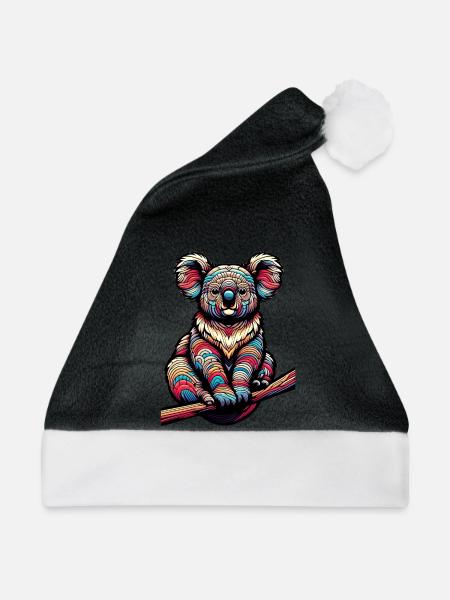 Koala - Weihnachtsmütze - Schwarz/Weiß