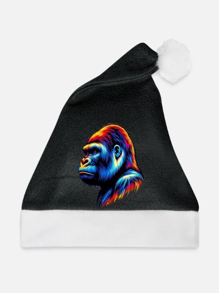 Gorilla - Weihnachtsmütze - Schwarz/Weiß