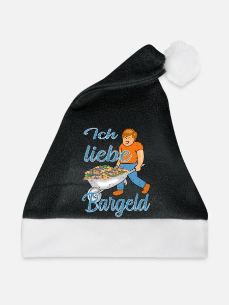 Bargeld Geld - Weihnachtsmütze - Schwarz/Weiß - Vorne
