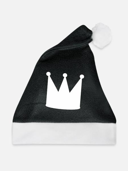 König - Weihnachtsmütze - Schwarz/Weiß