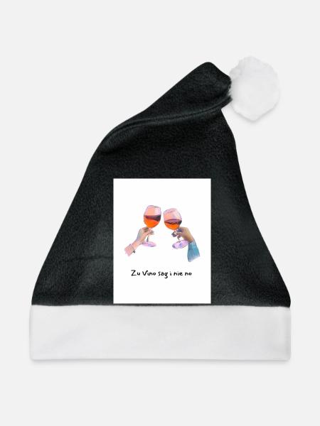 Vino - Weihnachtsmütze - Schwarz/Weiß - Vorne