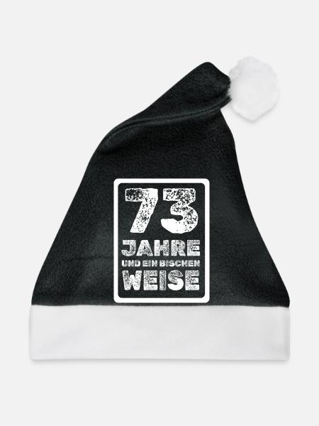 73 - Weihnachtsmütze - Schwarz/Weiß - Vorne