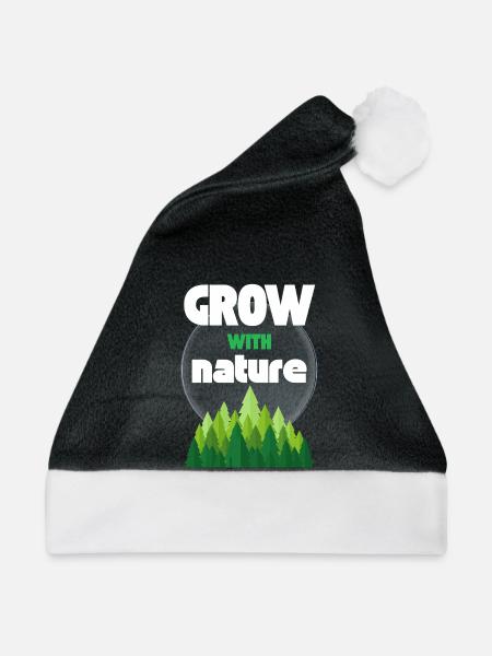 Mit der Natur wachsen - Weihnachtsmütze - Schwarz/Weiß