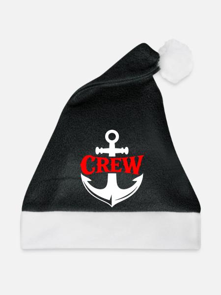 Anker Crew Symbol - Weihnachtsmütze - Schwarz/Weiß