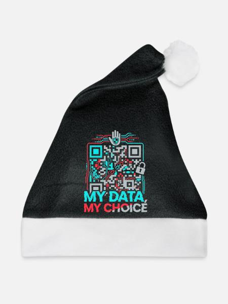 Meine Daten - Weihnachtsmütze - Schwarz/Weiß