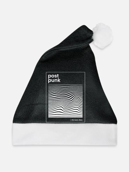 Post-Punk-Wave-Muster-Poster - Weihnachtsmütze - Schwarz/Weiß - Vorne