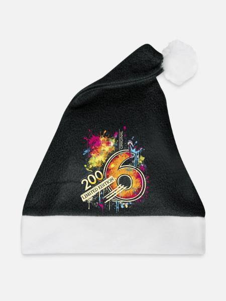 2006 Jubiläum Limited Edition Geburtstag - Weihnachtsmütze - Schwarz/Weiß - Vorne