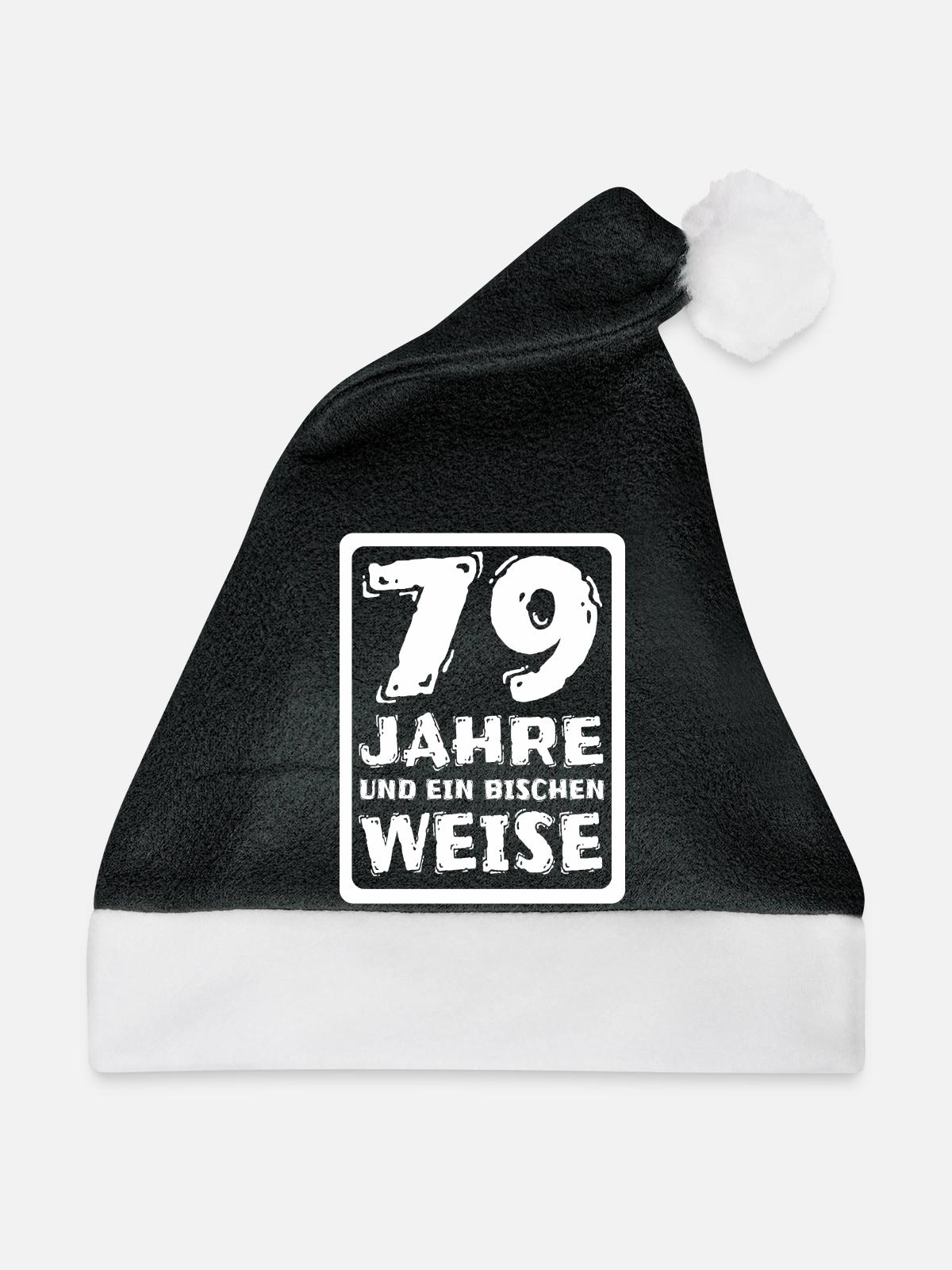 Weisheit 79 - Weihnachtsmütze - Schwarz/Weiß - Vorne