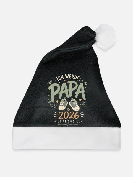 Werdender Vater Ich werde Papa - Weihnachtsmütze - Schwarz/Weiß