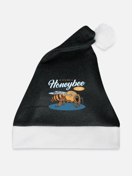 Imker Bienenzüchter Bienen Bienenzucht Geschenk - Weihnachtsmütze - Schwarz/Weiß - Vorne
