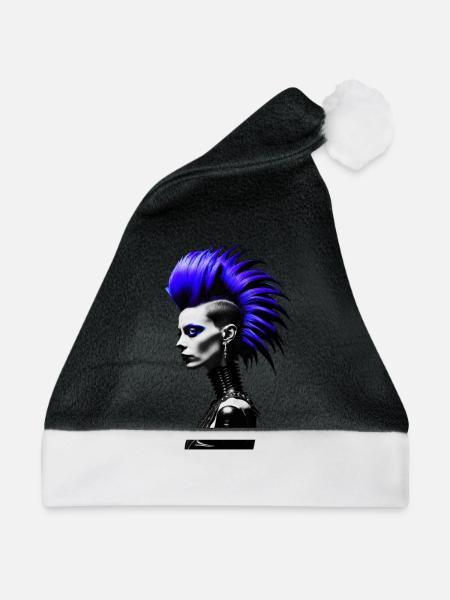 Punk Girl - Weihnachtsmütze - Schwarz/Weiß
