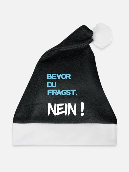 Cooler Spruch - Weihnachtsmütze - Schwarz/Weiß - Vorne