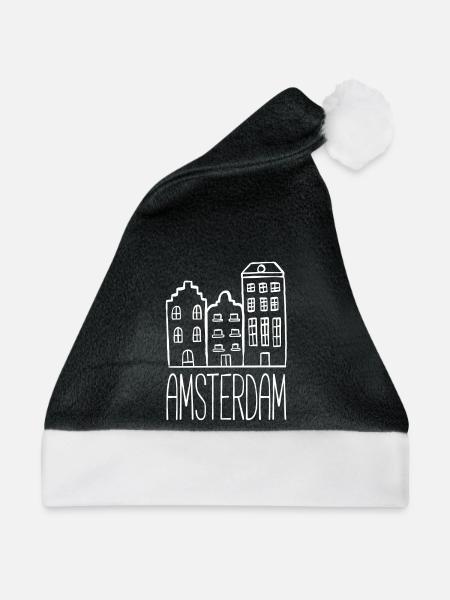 Amsterdam - Weihnachtsmütze - Schwarz/Weiß