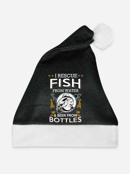 BEER FISH - Weihnachtsmütze - Schwarz/Weiß