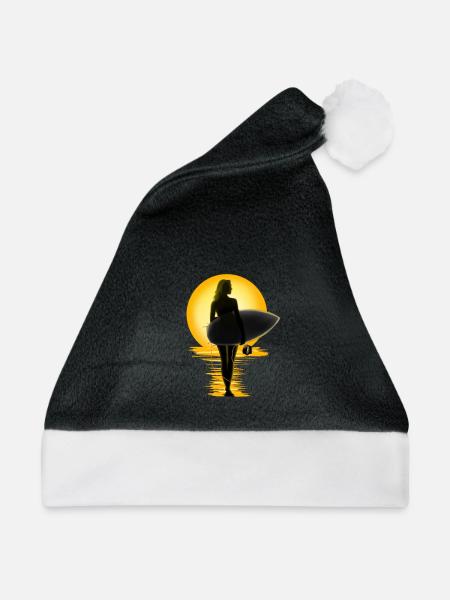 Surfing - Weihnachtsmütze - Schwarz/Weiß
