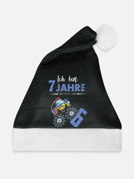 Ich bin 7 Jahre - Weihnachtsmütze - Schwarz/Weiß