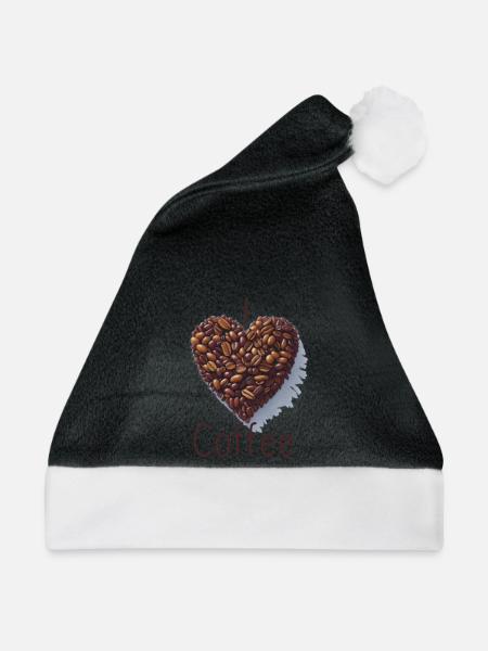 ich liebe Kaffee - Weihnachtsmütze - Schwarz/Weiß