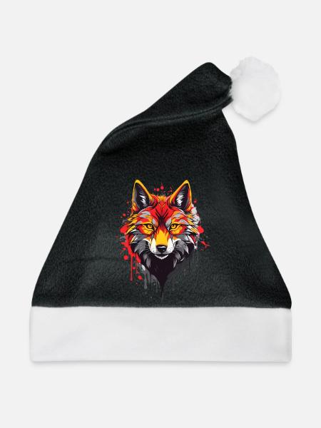 Coole Wolf - Weihnachtsmütze - Schwarz/Weiß