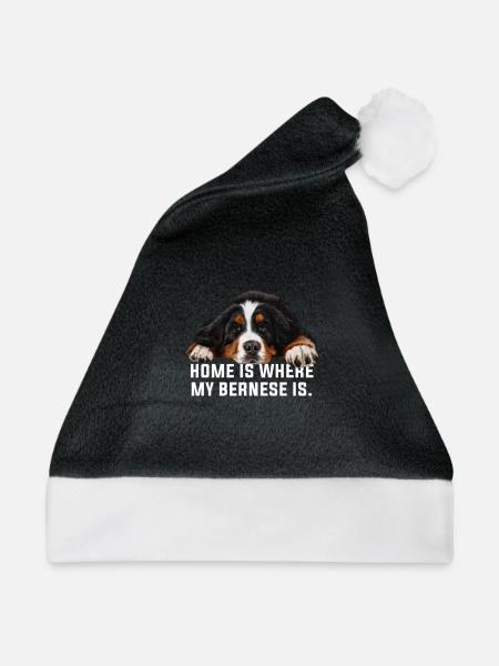 Berner Sennenhund - Weihnachtsmütze - Schwarz/Weiß