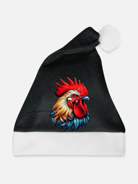 Hahn Henne - Weihnachtsmütze - Schwarz/Weiß