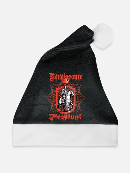 Renaissance Festival - Weihnachtsmütze - Schwarz/Weiß
