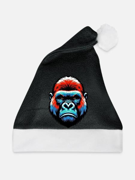 Gorilla - Weihnachtsmütze - Schwarz/Weiß