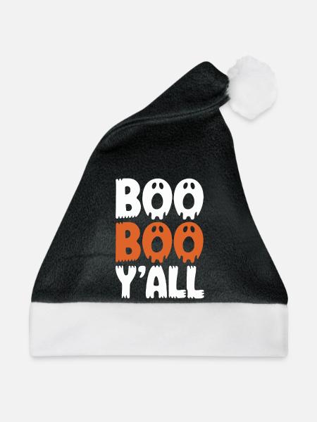 Boo Boo Y'all Geister-Print - Weihnachtsmütze - Schwarz/Weiß