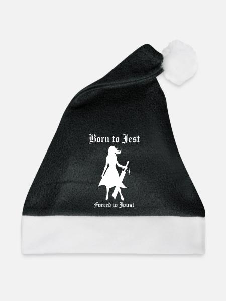 Geboren zum Scherzen, gezwungen zum Turnier - Weihnachtsmütze - Schwarz/Weiß - Vorne