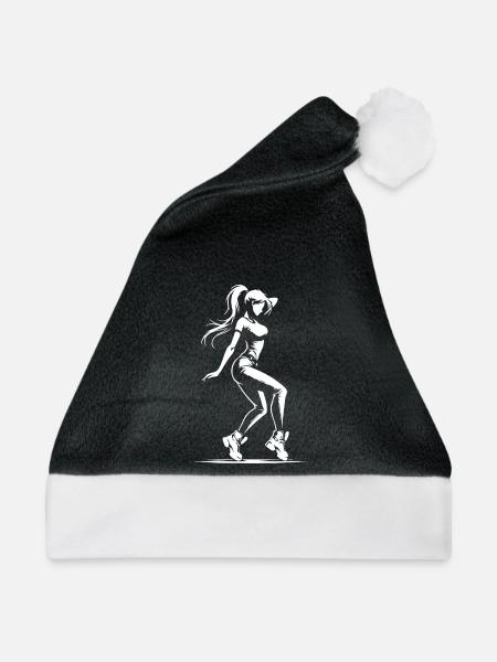 Streetdance Tänzerin – Cooles Design - Weihnachtsmütze - Schwarz/Weiß