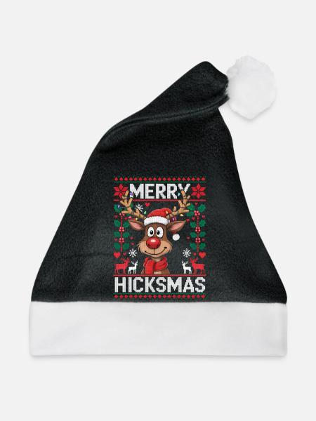 Rentier Rudolph Rote Nase - Weihnachtsgeschenk - Weihnachtsmütze - Schwarz/Weiß