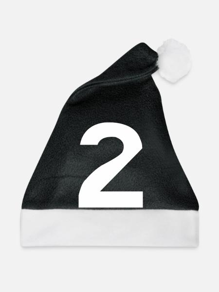 2 Zwei - Weihnachtsmütze - Schwarz/Weiß - Vorne