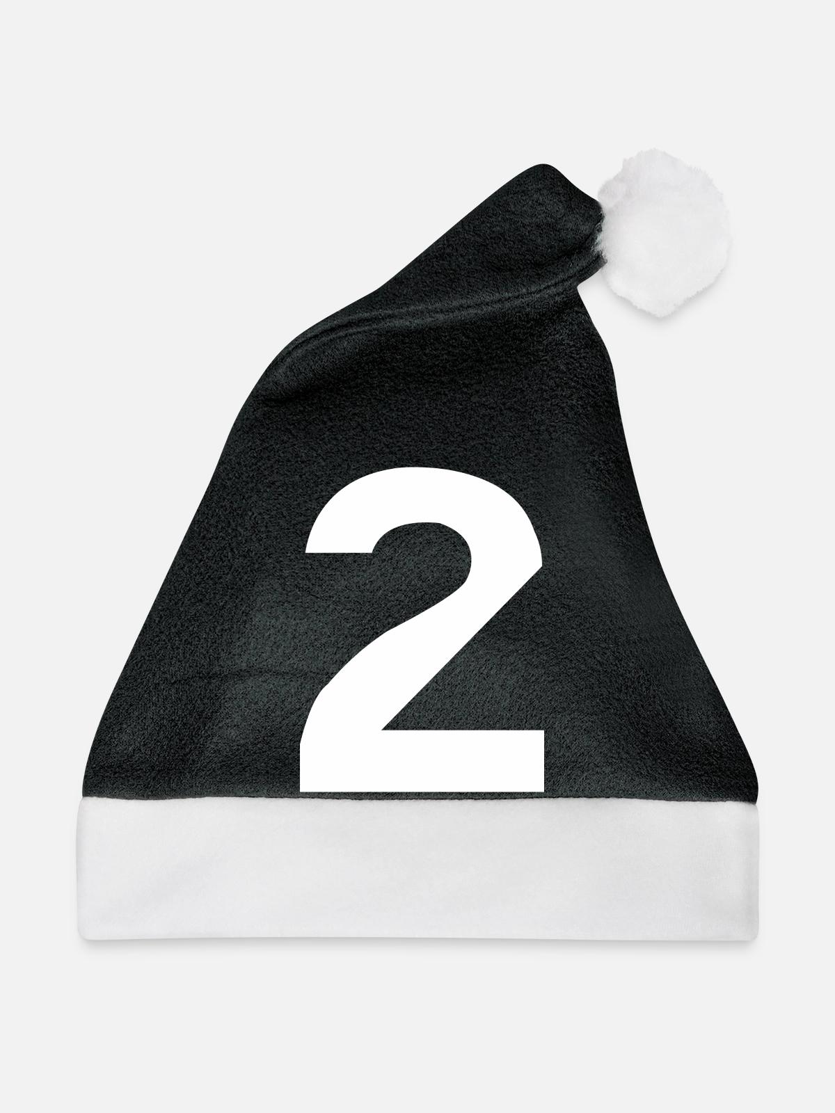 2 Zwei - Weihnachtsmütze - Schwarz/Weiß - Vorne