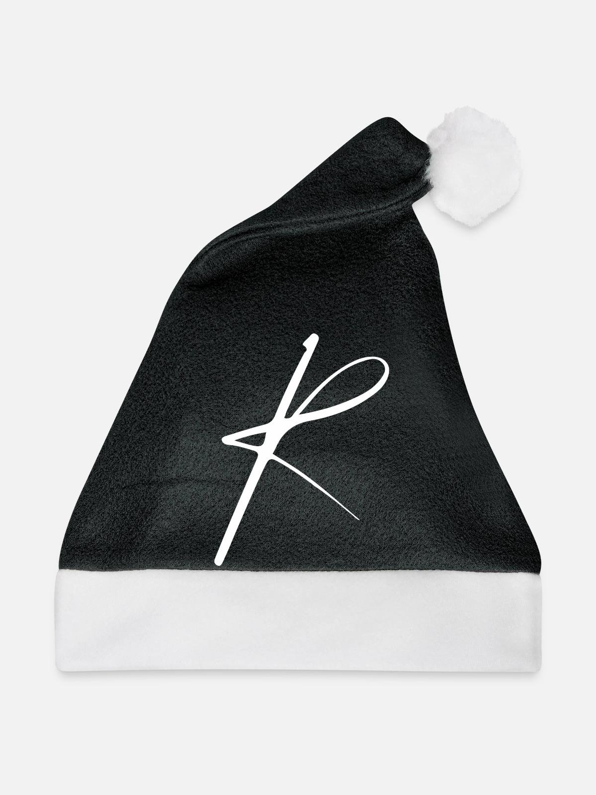 R - Weihnachtsmütze - Schwarz/Weiß - Vorne
