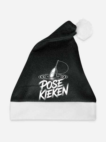 Fischen Pose Humor - Weihnachtsmütze - Schwarz/Weiß