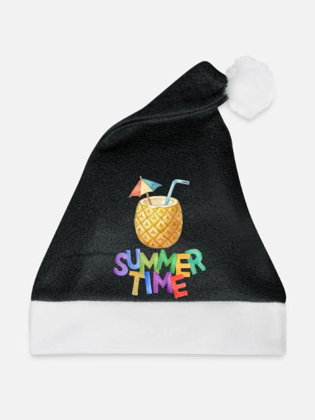 Sommerzeit Ananasgetränk - Weihnachtsmütze - Schwarz/Weiß