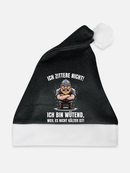 Wikinger brüllt: Kälte ignorieren - Weihnachtsmütze - Schwarz/Weiß
