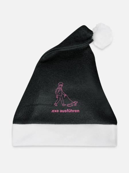 EXE Ausführen pink - Weihnachtsmütze - Schwarz/Weiß