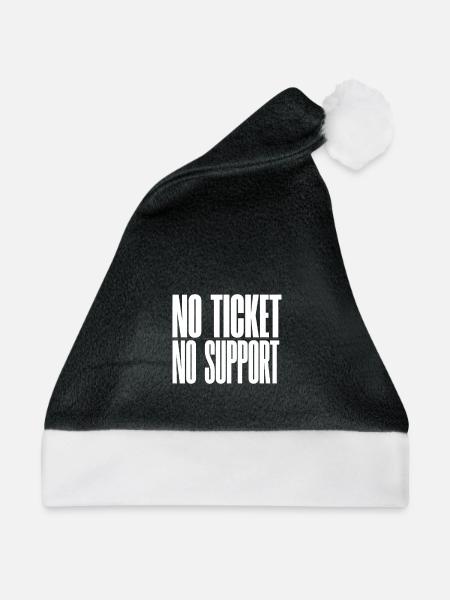 Systemadministrator Support Technischer Support - Weihnachtsmütze - Schwarz/Weiß - Vorne