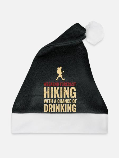 Wochenendprognose: Wandern mit Trinkmöglichkeit - Weihnachtsmütze - Schwarz/Weiß