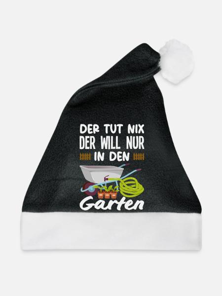 Will Nur In Den Garten - Weihnachtsmütze - Schwarz/Weiß