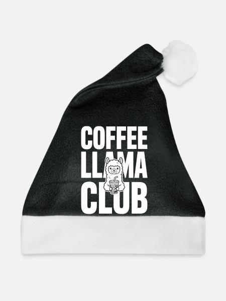 Coffee Llama Club – Eiskaffee - Weihnachtsmütze - Schwarz/Weiß