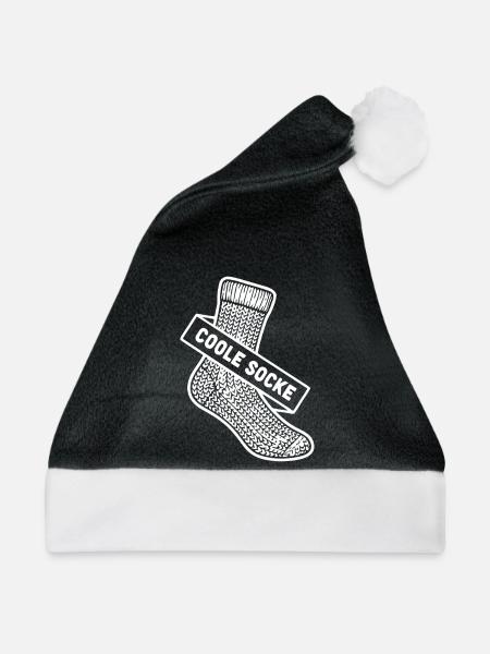 Coole Socke Banner - Weihnachtsmütze - Schwarz/Weiß