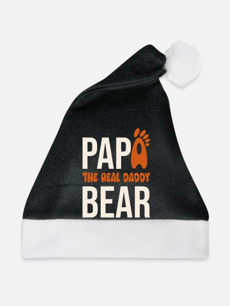Papa Bear: El Real Daddy - Weihnachtsmütze - Schwarz/Weiß