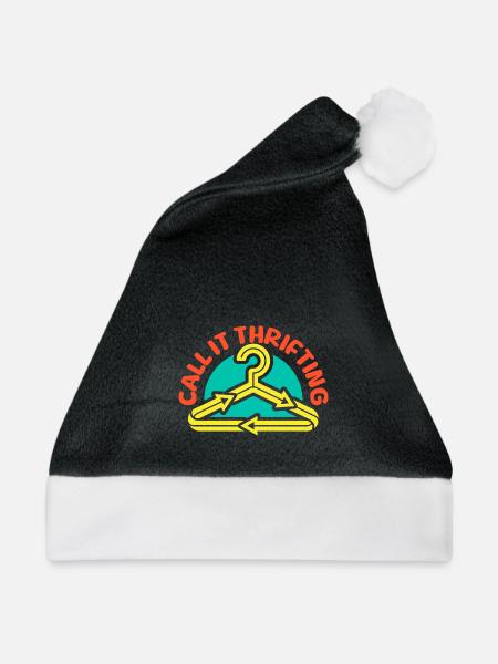 Thrift Shopper Call It Thrifting Thrift Store - Weihnachtsmütze - Schwarz/Weiß - Vorne