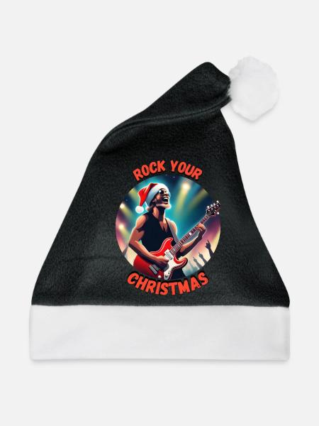 Christmas rock 2 - Weihnachtsmütze - Schwarz/Weiß