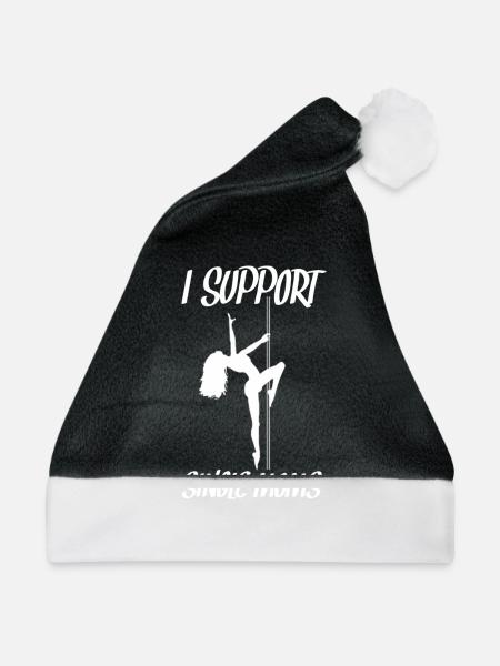 I SUPPORT SINGLE MOMS - Weihnachtsmütze - Schwarz/Weiß
