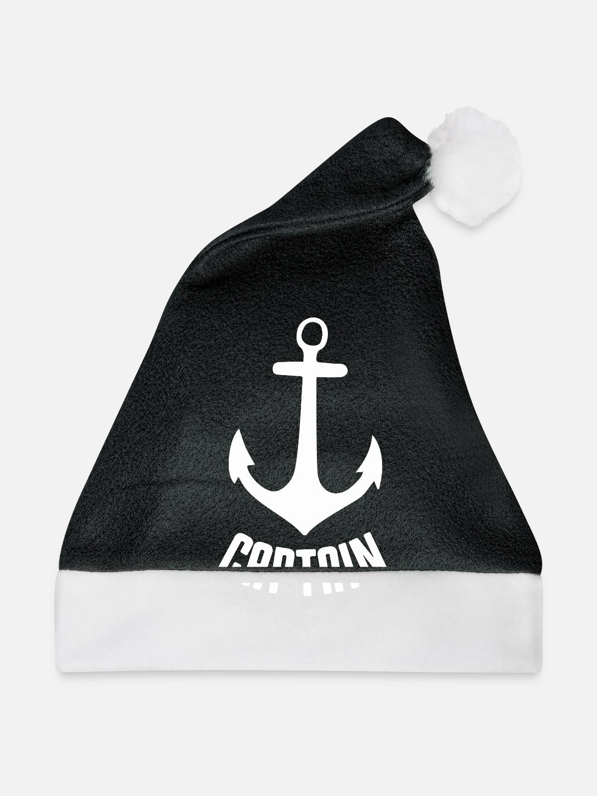 Captain - Weihnachtsmütze - Schwarz/Weiß - Vorne